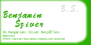 benjamin sziver business card